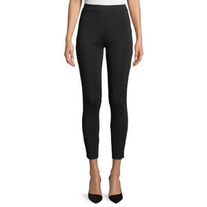 Tory Burch Women's Black Zip Pockets Stretch Vanner Slim Leg Ankle Pants Size 2